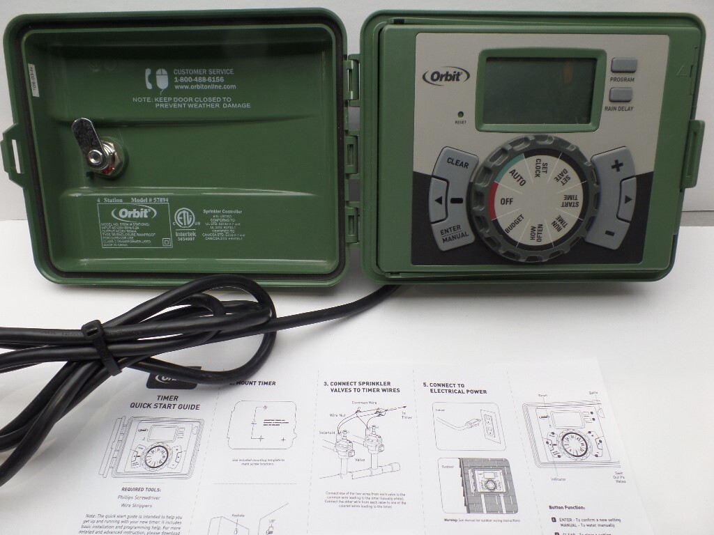 ORBIT 57894 4-STATION EASY-SET LOGIC INDOOR/OUTDOOR IRRIGATION CONTROLLER