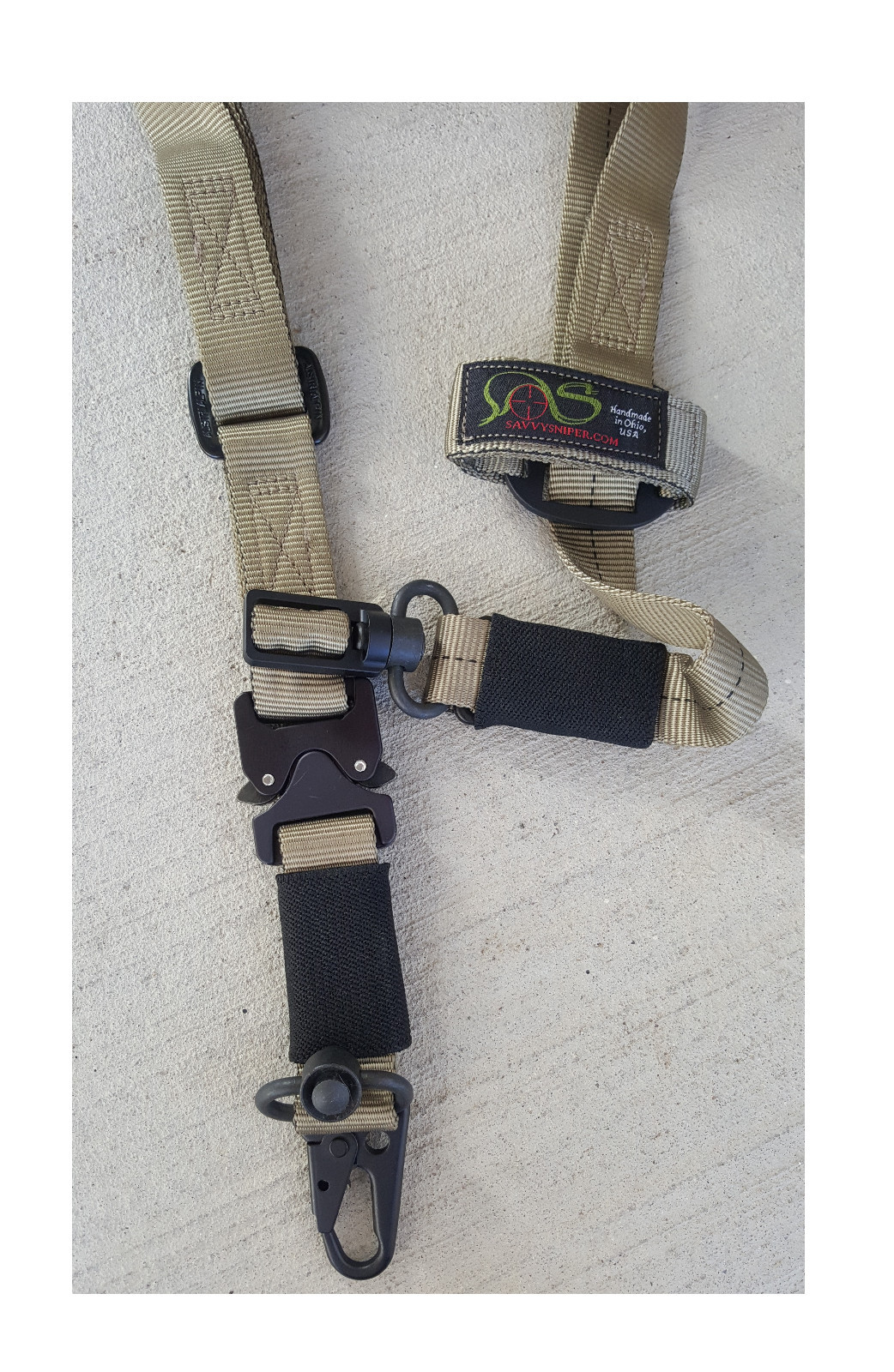 Savvy Sniper QUAD X COBRA Buckle Sling DUAL QD & DUAL HK Hook w/ MS Adapter -NEW