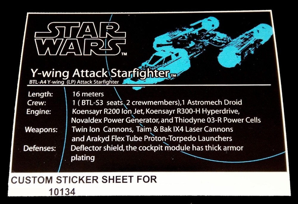 Custom Sticker for 10134 Replacement Sticker for 10134