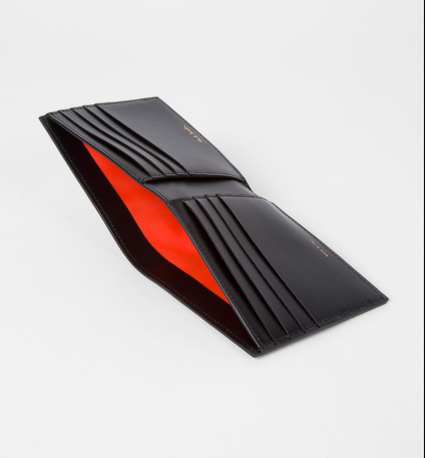 $225 Men's 'Cycle Dot' Print Leather Billfold Wallet