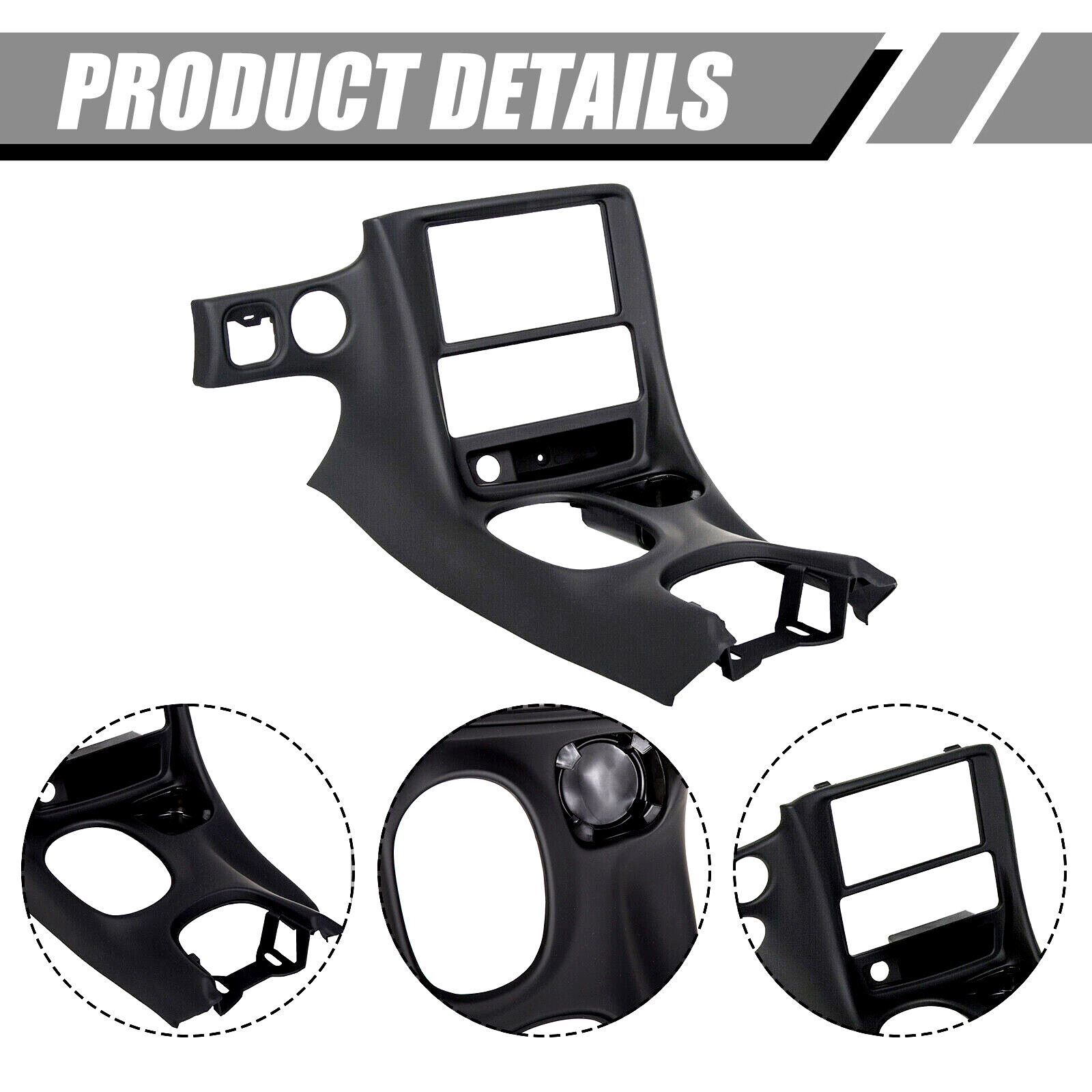 Double Din Dash Installation Kit Radio Console For Chevy Corvette C5 97-04 Black