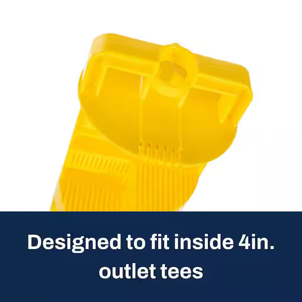 Septic Tank Effluent Filter 4 in Tee Insert Yellow Washable Reusable Easy Clean