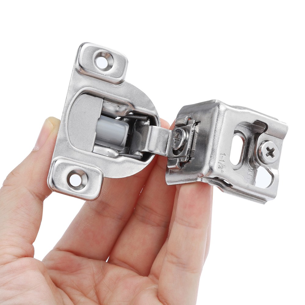 4Pcs Kitchen Cabinet Door Hinges 1/2" Overlay Face Hinges Self Closing Compact