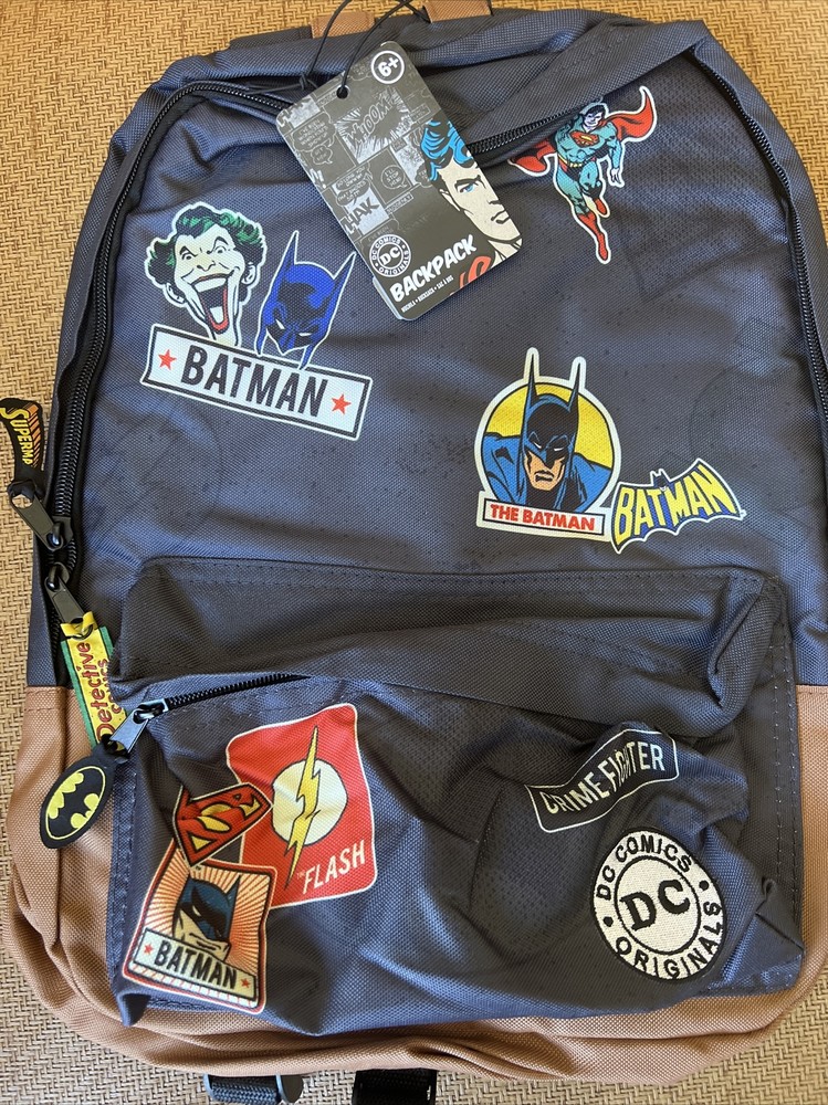 DC COMICS SUPERHERO BACKPACK BATMAN SUPERMAN DETECTIVE COMICS PALADONE
