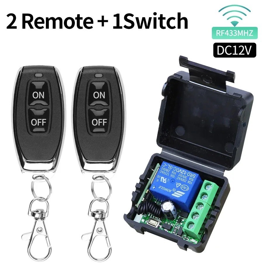 DC12V Relay Wireless Remote Control Switch Receiver Switch on/off RF 433Mhz UK