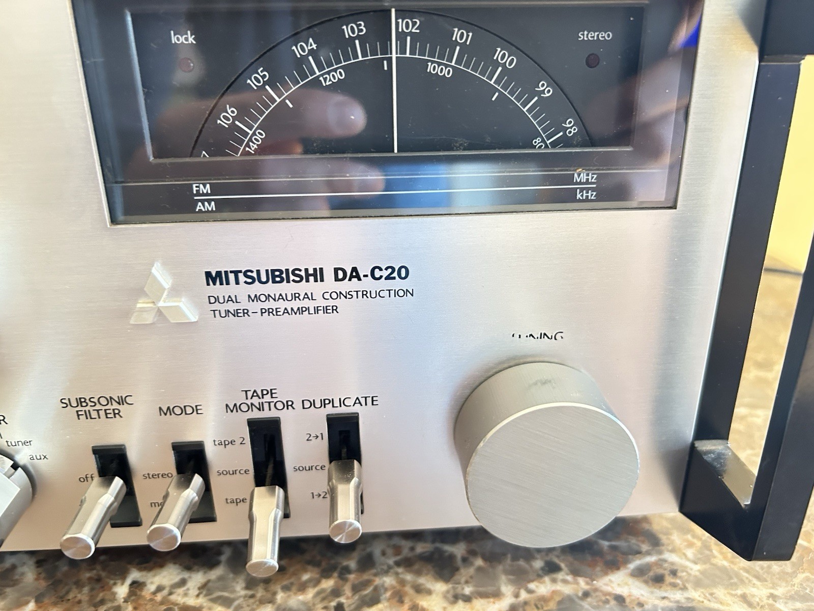 Mitsubishi DA-C20 Preamplifier For Parts or Repair