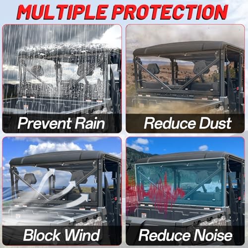 UFORCE 1000 Windshield - Rear Window Compatible with CFMOTO UFORCE 1000 2019