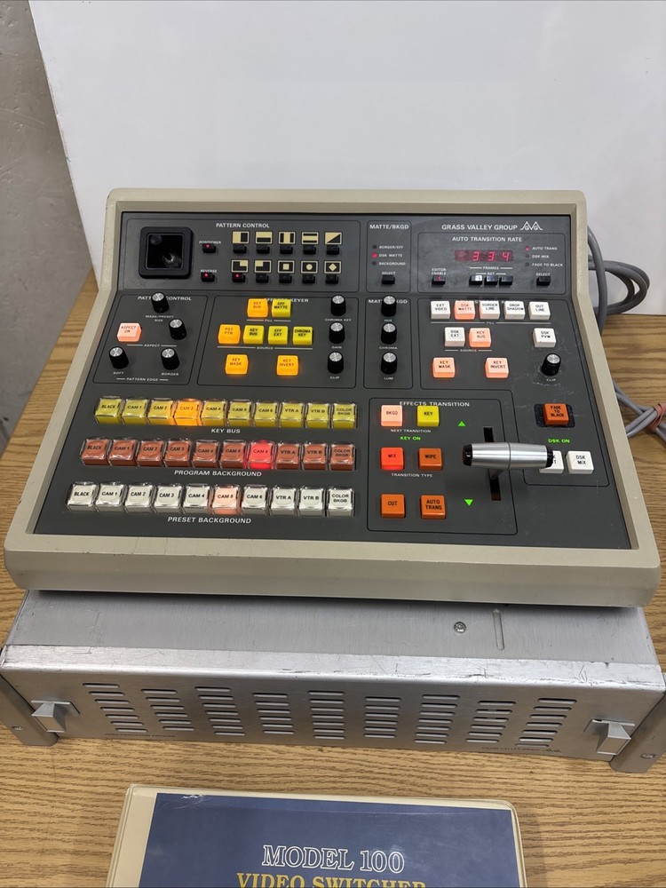 Grass Valley Group Model 100 Switcher w/Electroincs Frame ***Powers On