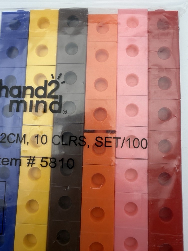 100 Educational hand2mind Snap Cubes Linking Plastic Color Math Manipulative