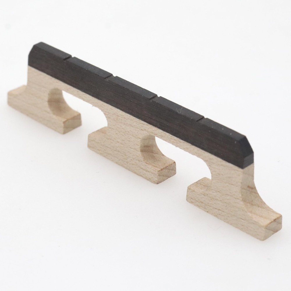 CashBeat 4-String Banjo Bridge - Premium Ebony and Maple 4 String, natural