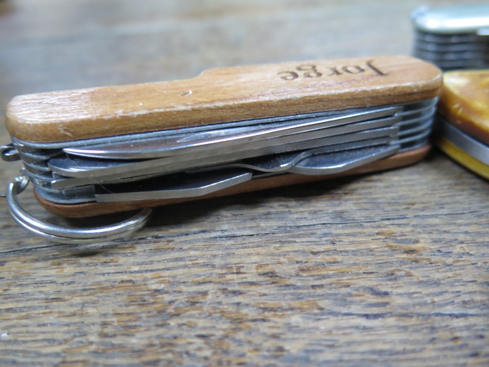 5 Assorted Multi-tool Knifes Bundle Kobalt Names Wood Plastic