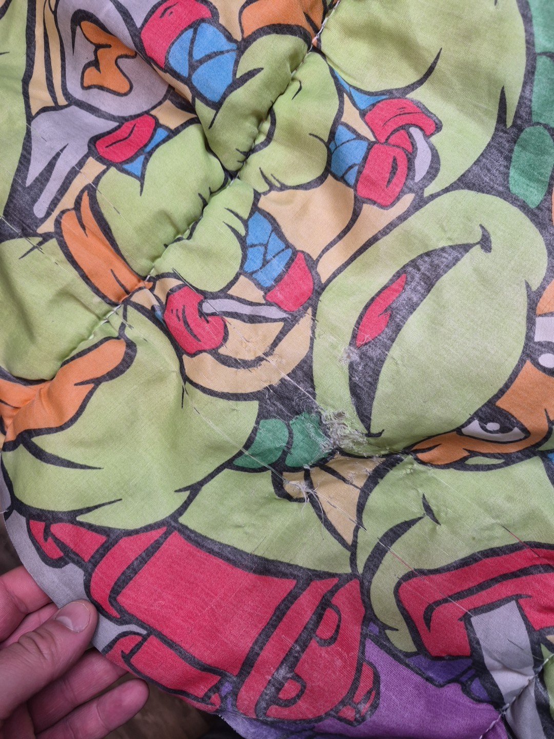 Vintage 1990 Teenage Mutant Ninja Turtles Youth Kids Sleeping Bag TMNT NO ZIPPER