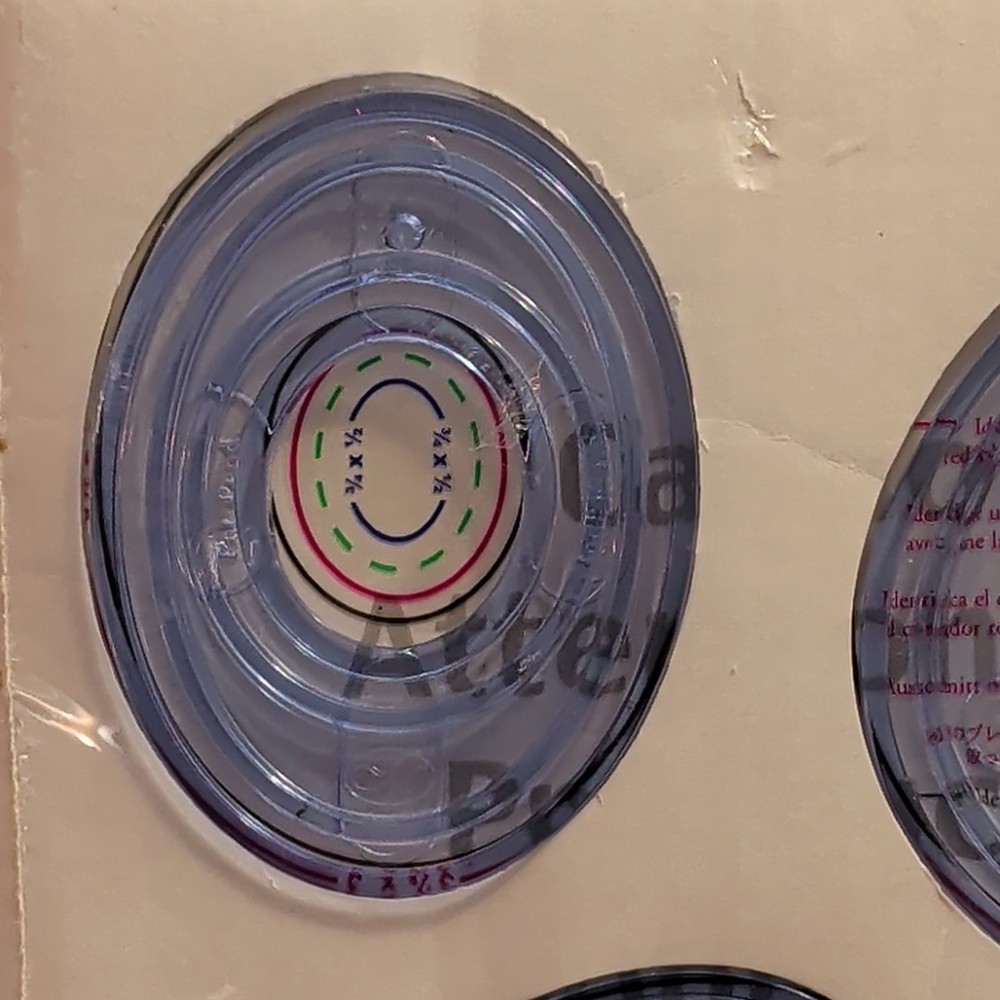 Creative Memories Custom Cutting System 4 Oval Patterns A33 Template Set SEALED