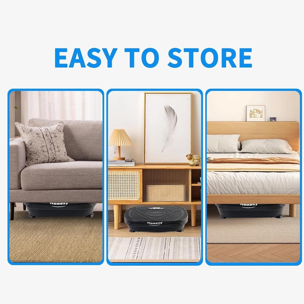 Homesy Vibration Plate Exercise Machine, Vibrating Plate for Lymphatic Drainage,