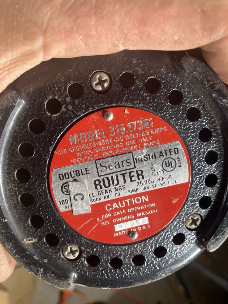 Craftsman Router with Mounting Base Plate