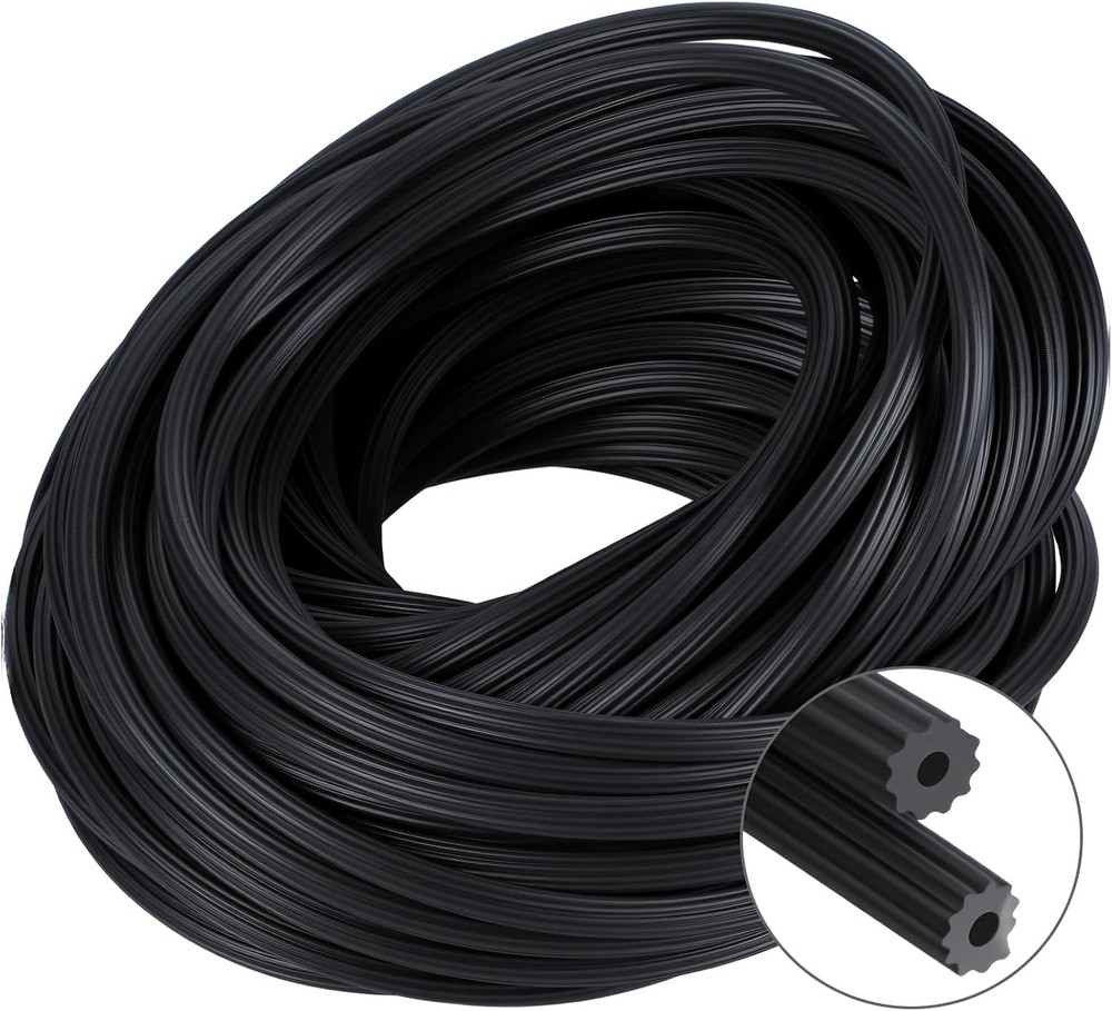 250 ft Screen Spline, Replacement Black Window Screen Retainer Spline, Hollow...
