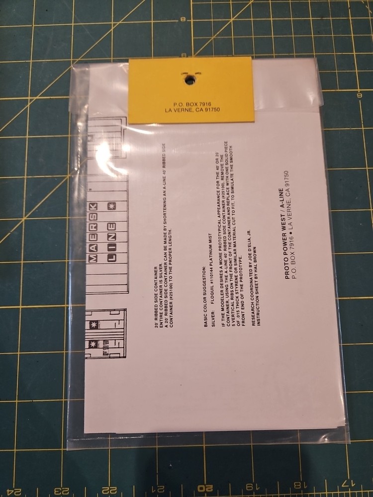 HO SCALE, A-LINE MAERSK CONTAINER DECALS