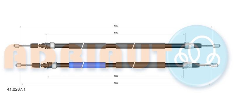 Cable Pull, parking brake ADRIAUTO 41.0287.1