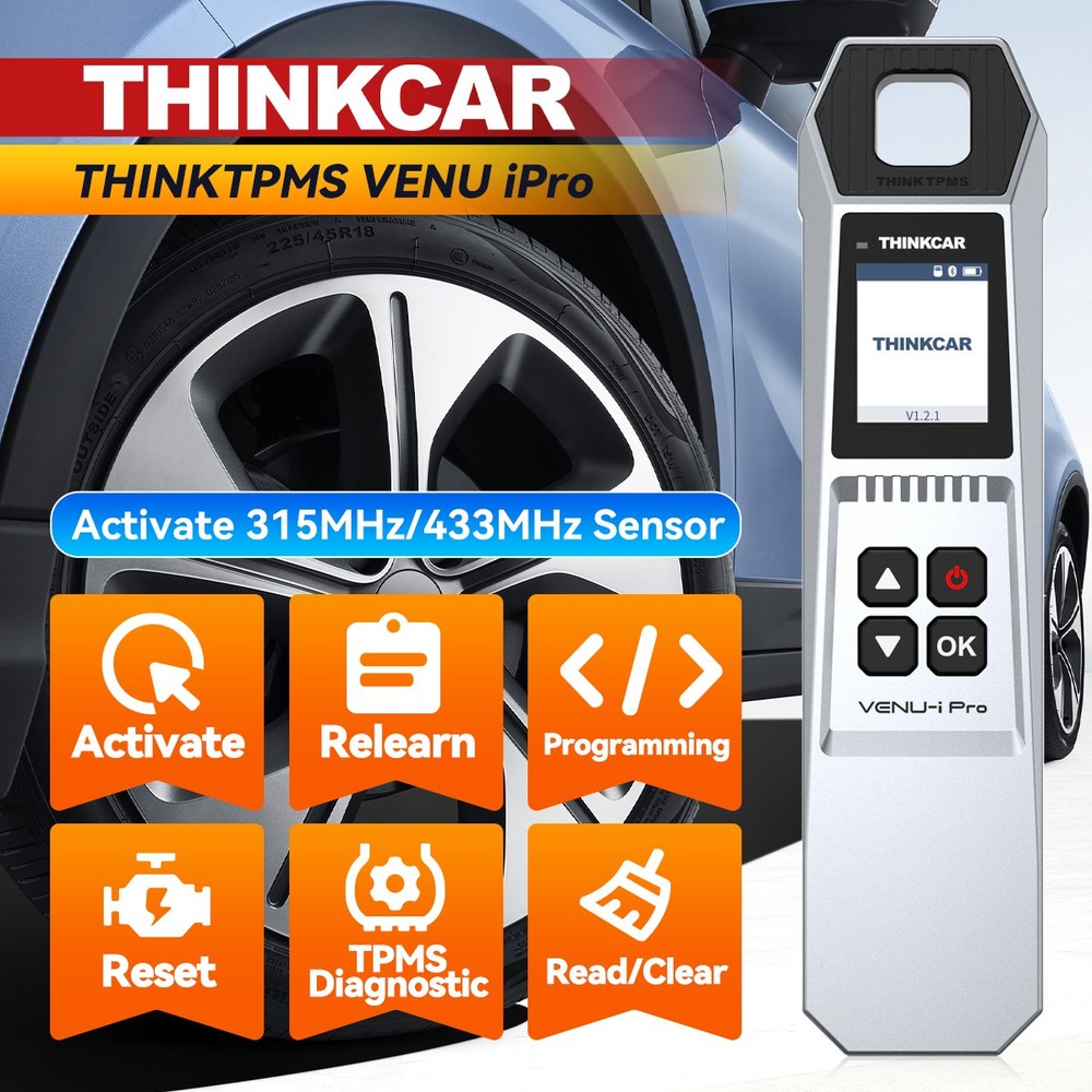 THINKTPMS VENU iPro TPMS Relearn Tire Reset Tool Work with Thinkscan 689BT