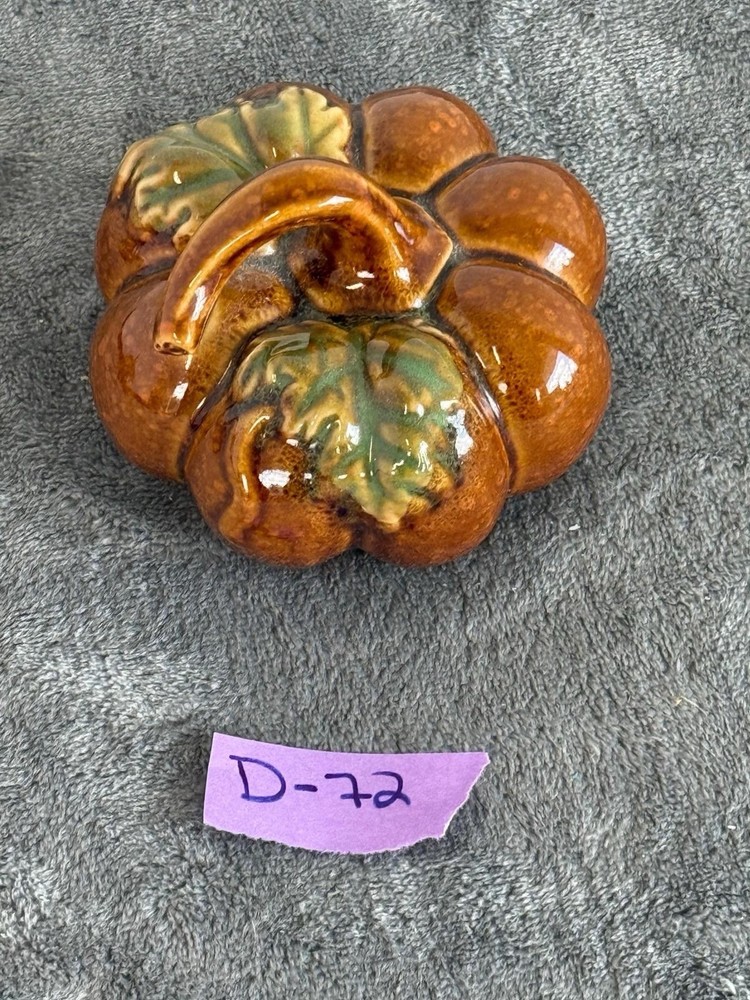 Ceramic Pumpkin Fall Autumn Thanksgiving  Decoration - Brown