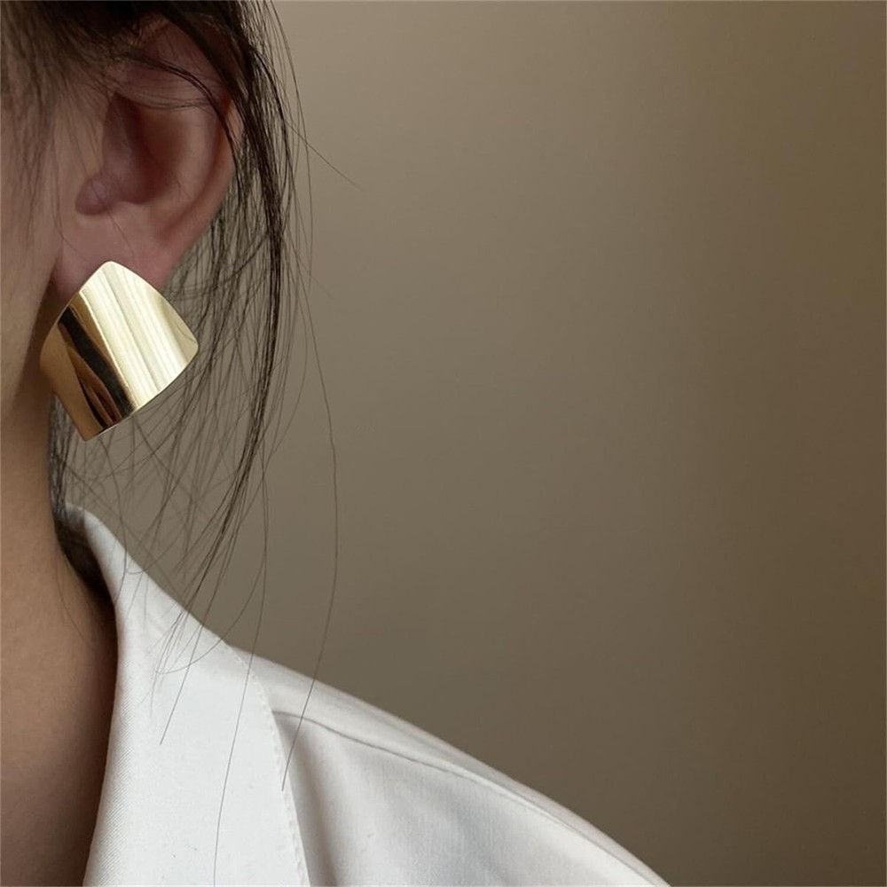 Unique Abstract Earrings For Women,Geometric Statement Stud Earring Large Hyp...