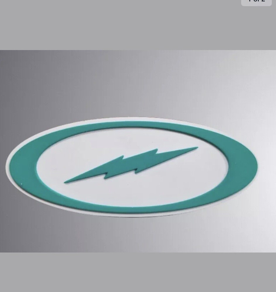 (1) Storm Round Bowling Patch (1) Storm Bolt Oval Bowling Patch. Teal and White