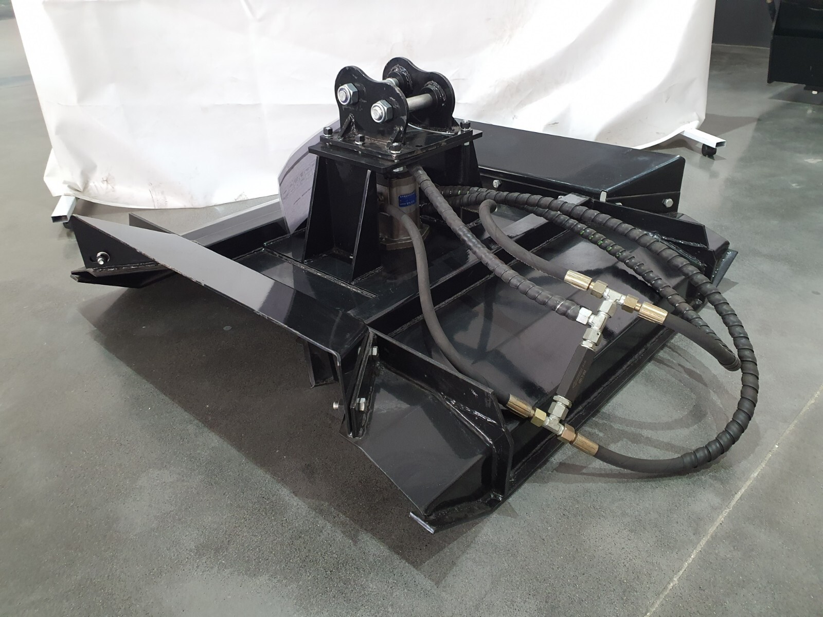 AGT 35in Brush Mower Mini Excavator Cutter Mower Attachment Black 110KG 12EX-RC