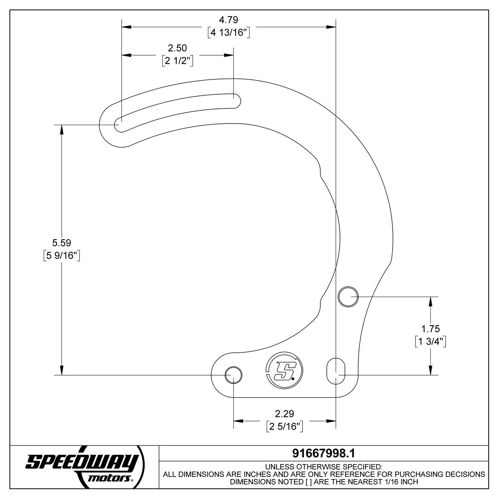High Mount Alternator Bracket for Mini Race Alternator, SBC