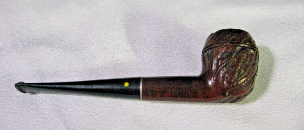 Willard Rusticated Imported Briar Estate Pipe Straight Apple w/Silver Ring - EUC