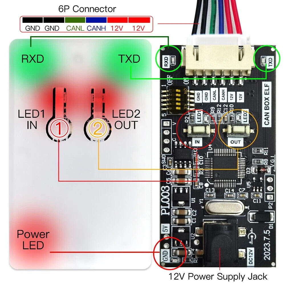 WOYO CTB003 CAN BUS Data Logger For All Car CAN BUS Module Data Transceiver