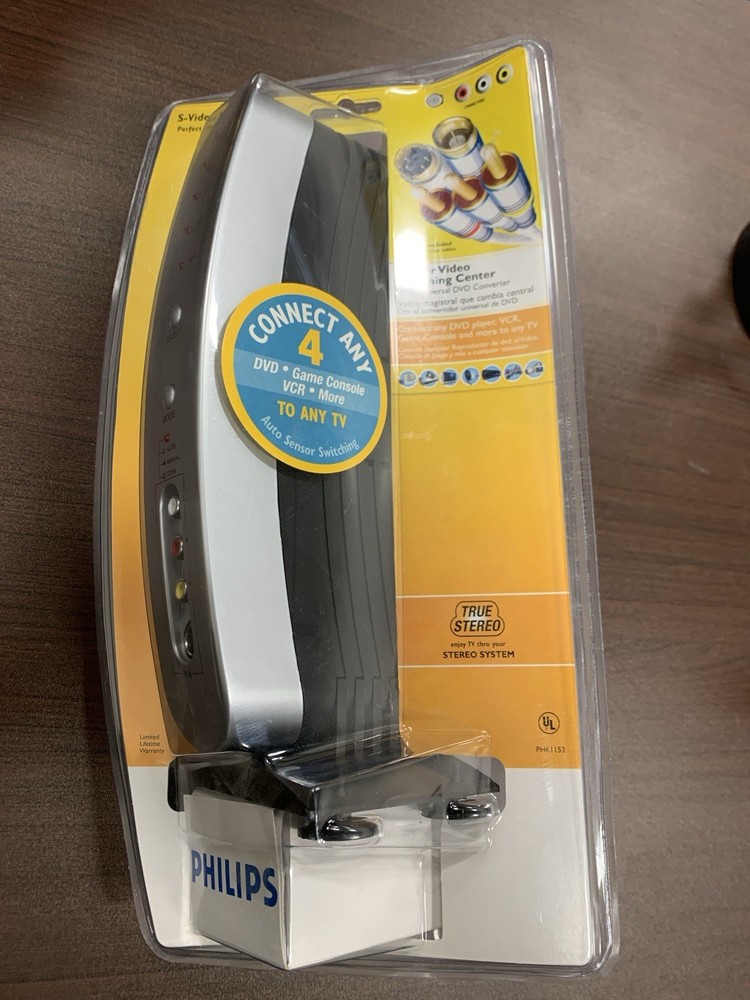 Philips  (US2-PH61153) External Video/audio switch New Sealed