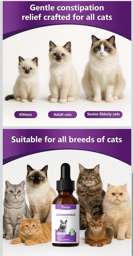 Constipation Relief Digestion Aid Probiotics Liquid for Cats 60ml