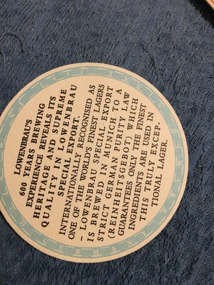 Lowenbrau beer Coaster