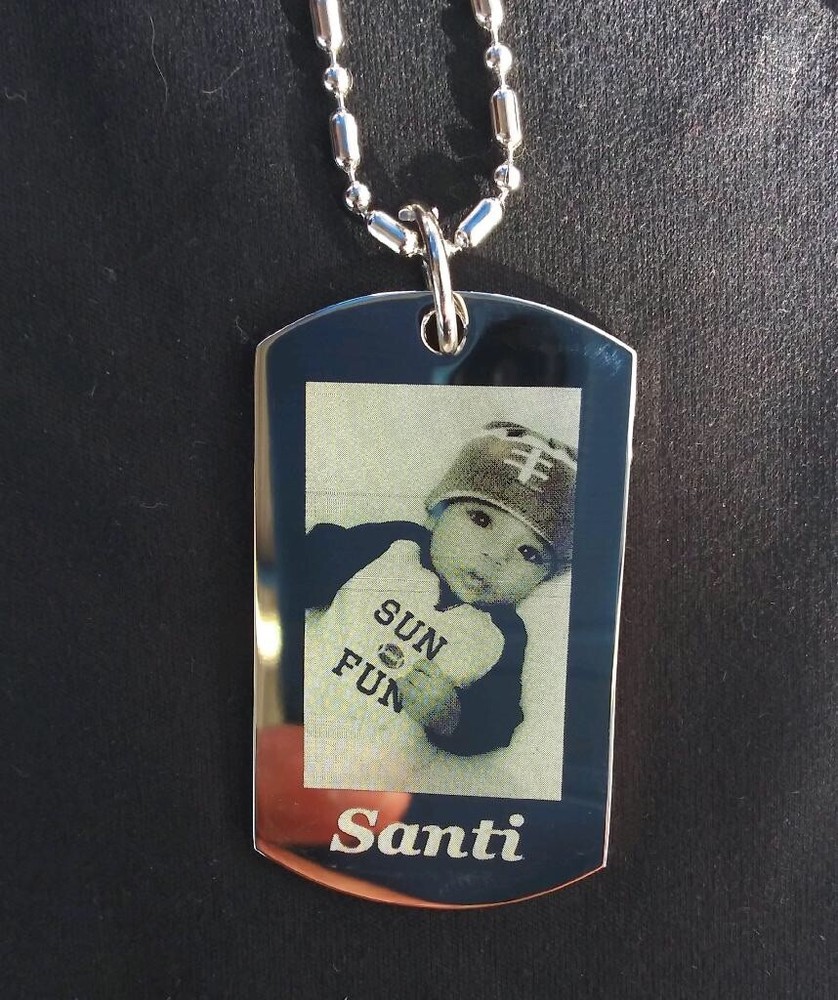PERSONALIZED CUSTOM PHOTO PENDANT ENGRAVED NECKLACE