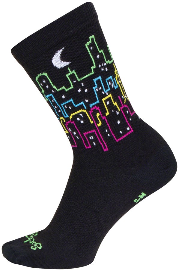 SockGuy After Hours Crew Socks 6" Small/Medium Multi-Color