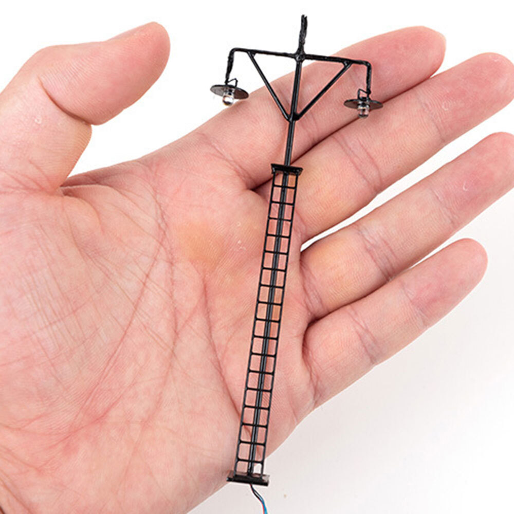 4 PCS HO-Scale LED Yard Light Model Train Railroad-Street Station Lamp Post US