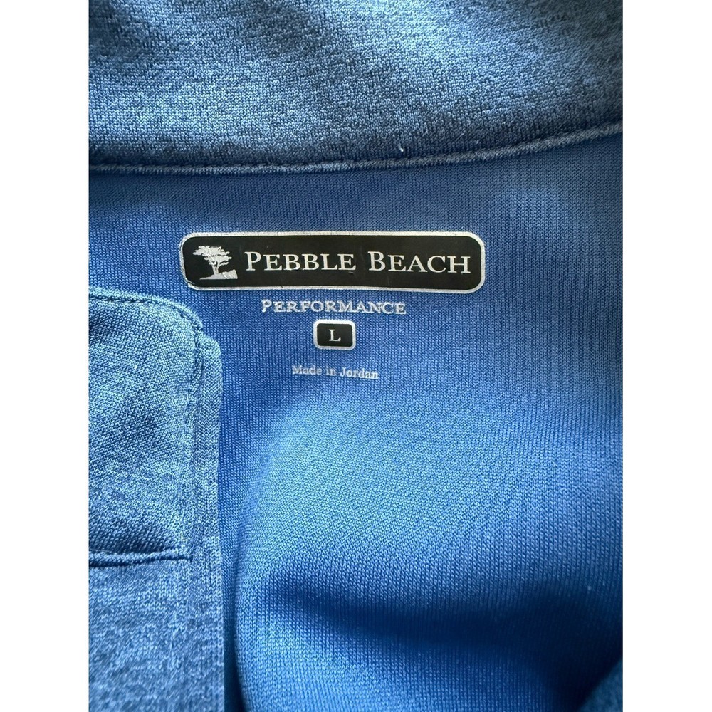 Pebble Beach Performance 1/4 Zip Pullover Blue Mens Large Golf