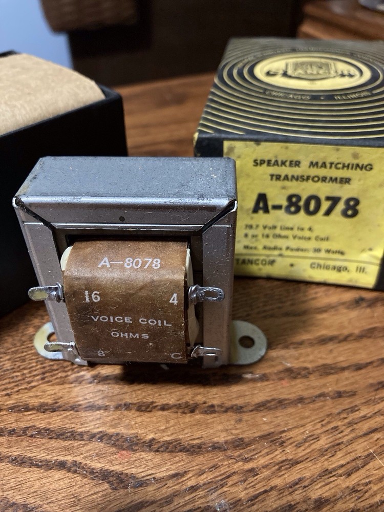Stancor Speaker Matching Transformer A-8078 NOS