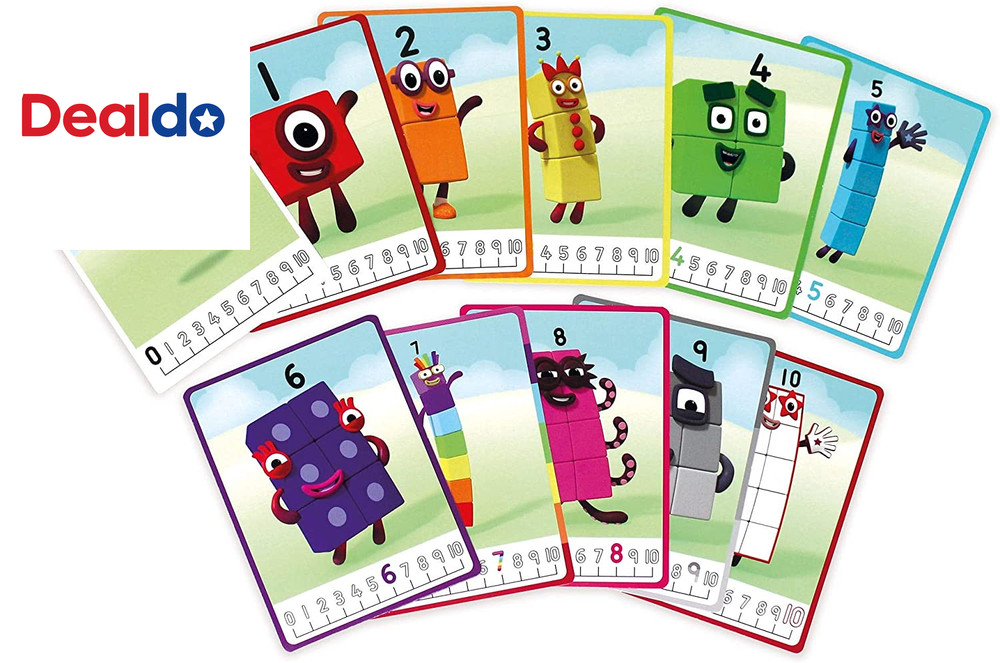Mathlink Cubes Numberblocks 1-10 Activity Set, 30 Preschool Learning Activities,