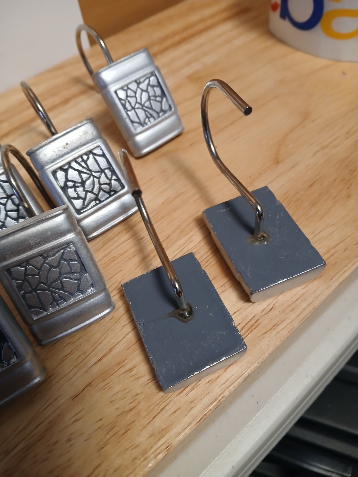 Royal Diadem Bath Sinatra Silver Collection Bathroom Shower Curtain Hooks used