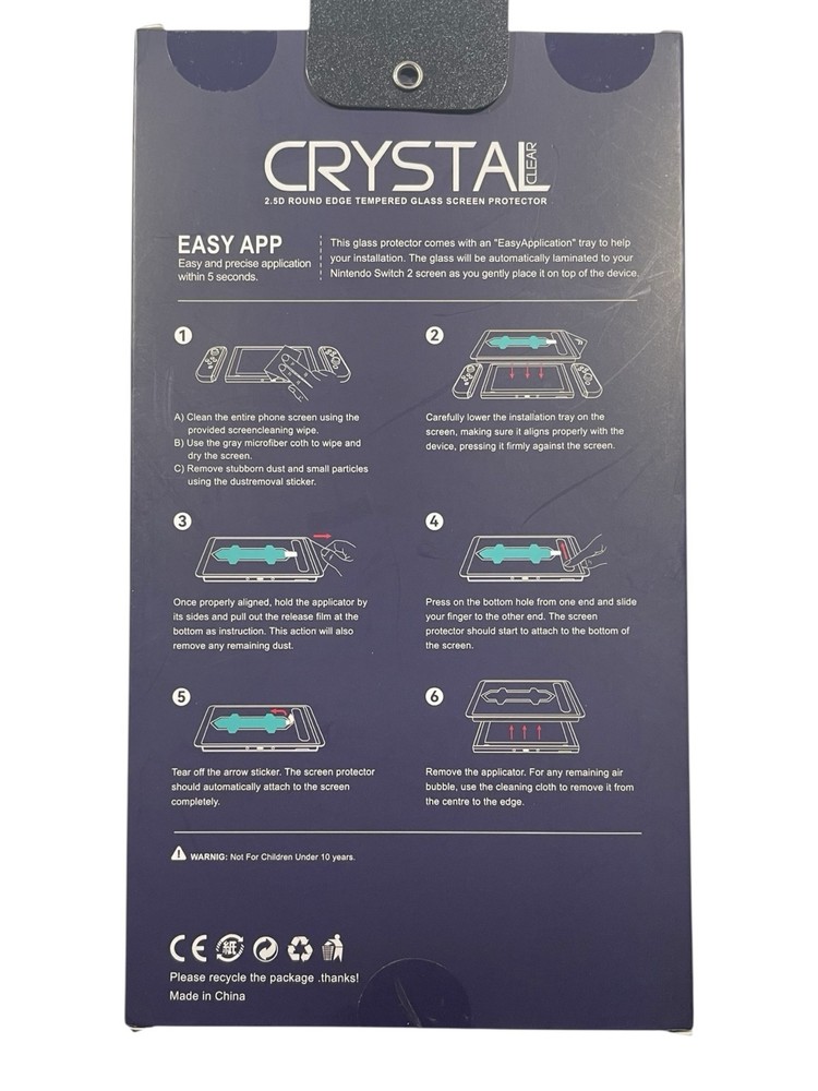 Crystal Clear Screen Protector for Nintendo Switch 2 - Tempered Glass