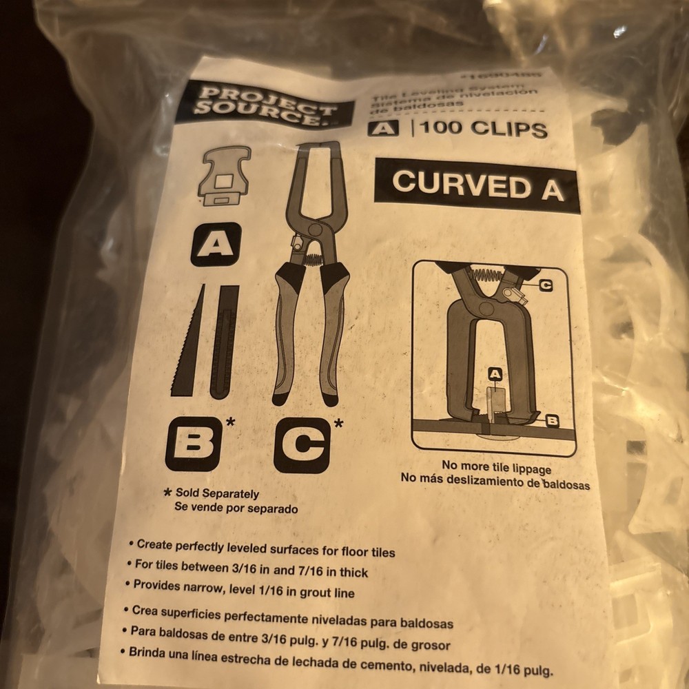 Project Source Curved A Floor Tile Leveling System Clips Part A 100-Pack 1690485