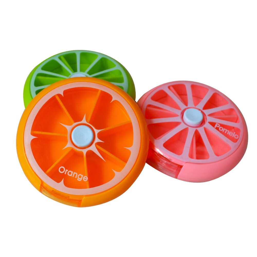Fruit Shaped Travel Pill Box Boxes Container Splitter container Pill Organizer