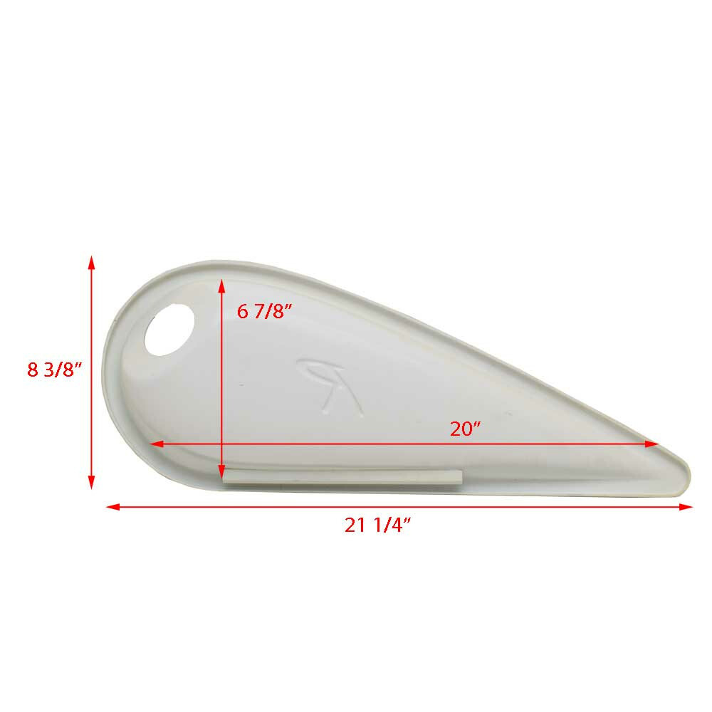 Rinker Boat Insert Panel | 21 1/4 x 8 3/8 Inch White Plastic