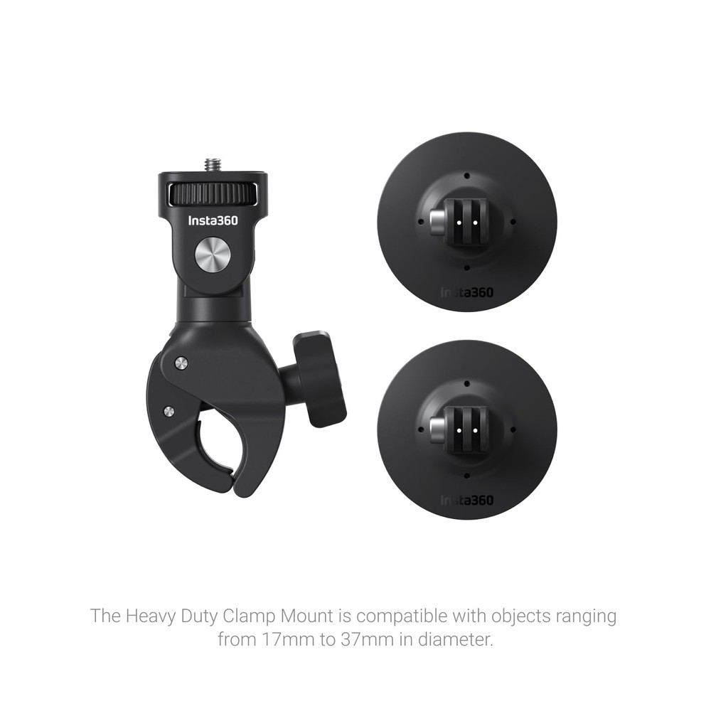 Insta360 Motorcycle Bundle, Universal Powerful Clamp and Flexible Black