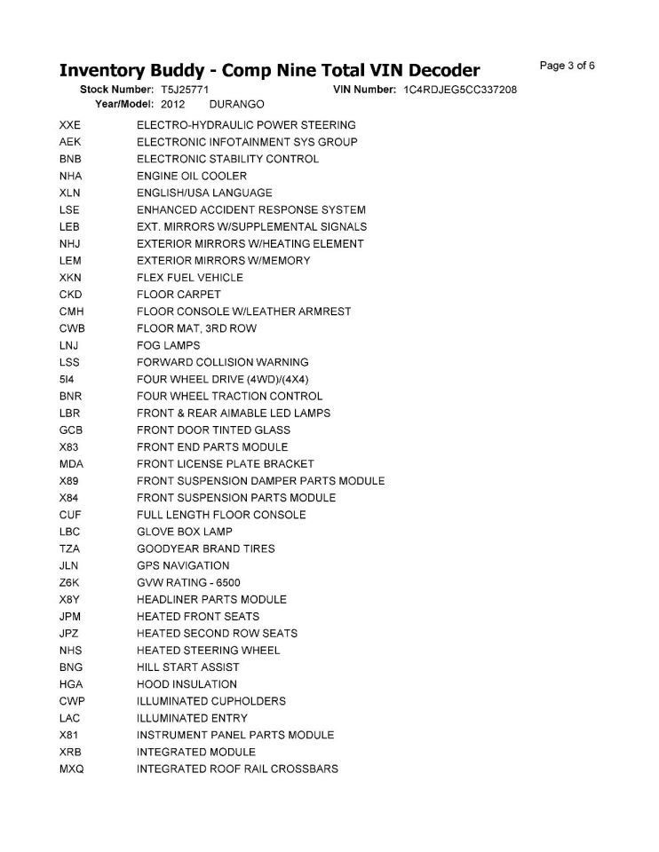 DURANGO 2012 Transmission Shift 968321