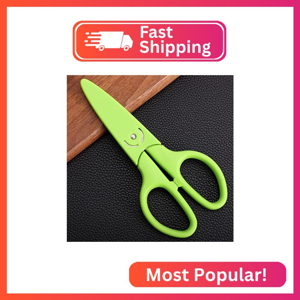 HITOPTY Green Multipurpose Scissors, 6in Straight Sturdy Sharp Scissors for Offi