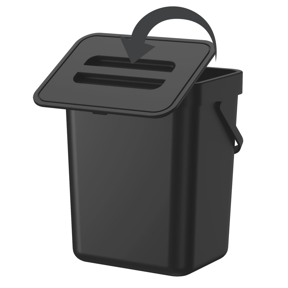 Compost Bin Kitchen, for use on Countertops or Under Sinks, Hanging Trash Can wi