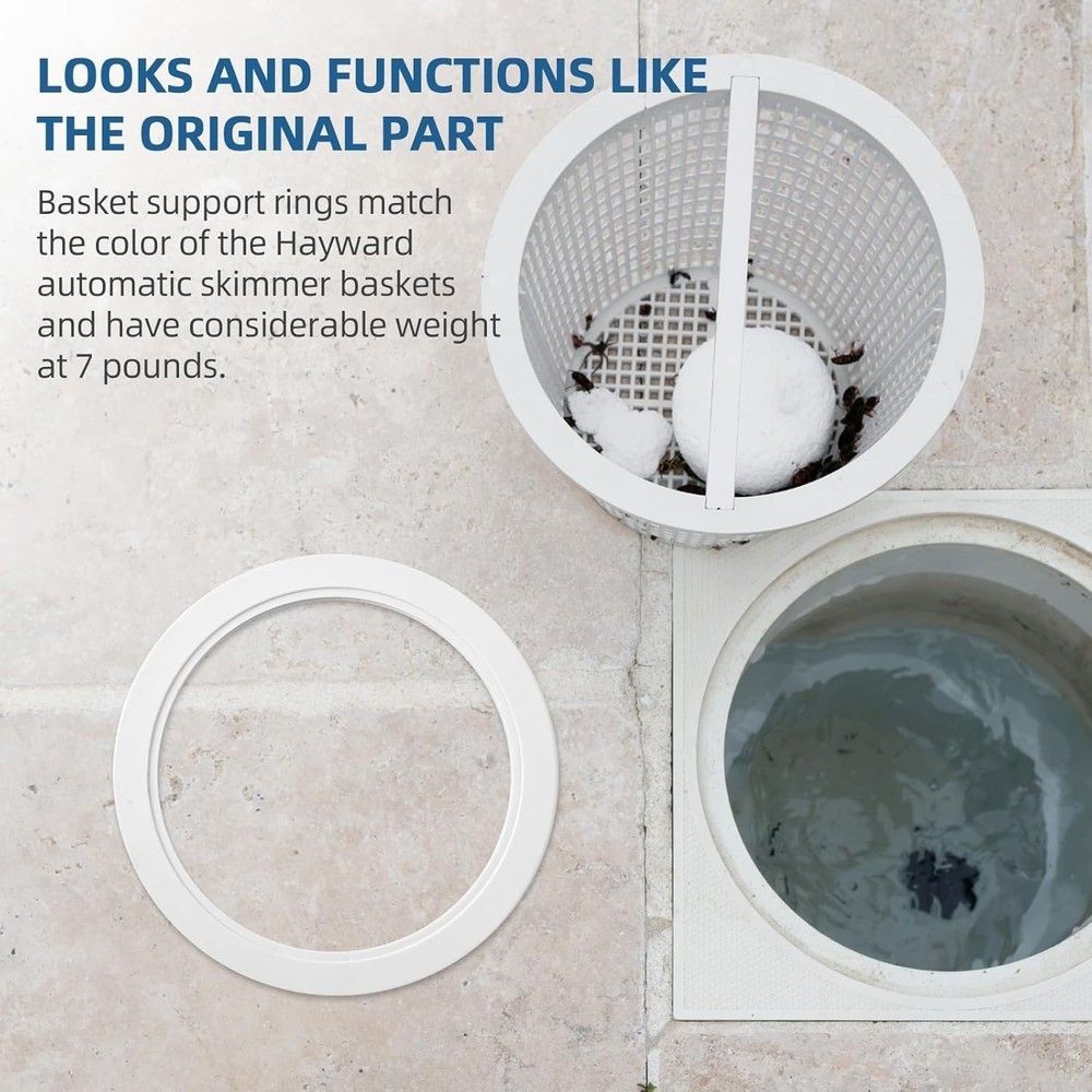 2-Pack Replacement Skimmer Basket Support Rings for Optimal Hayward Efficiency
