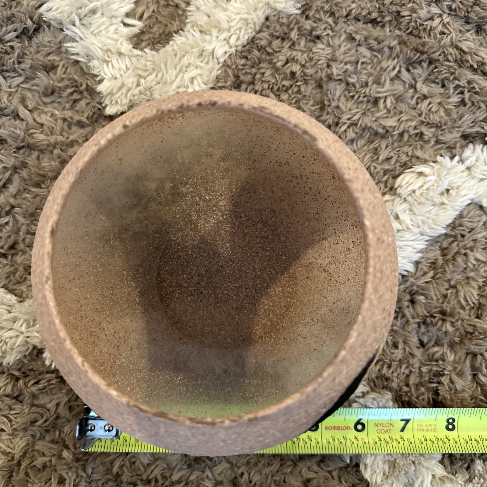 Decorative Texturized Material Coated Glass Bowl With Painted Moon 5.5” Diameter